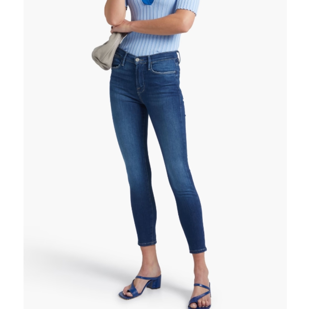 Frame Le High Skinny Crop Jeans Ladies Size 29 "Allesandro" Minimalist Cleangirl